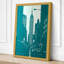 Chrysler Building Rising Retro - Wrapped Canvas-1815414889-1815414892