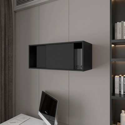 Armoire flottante avec porte coulissante