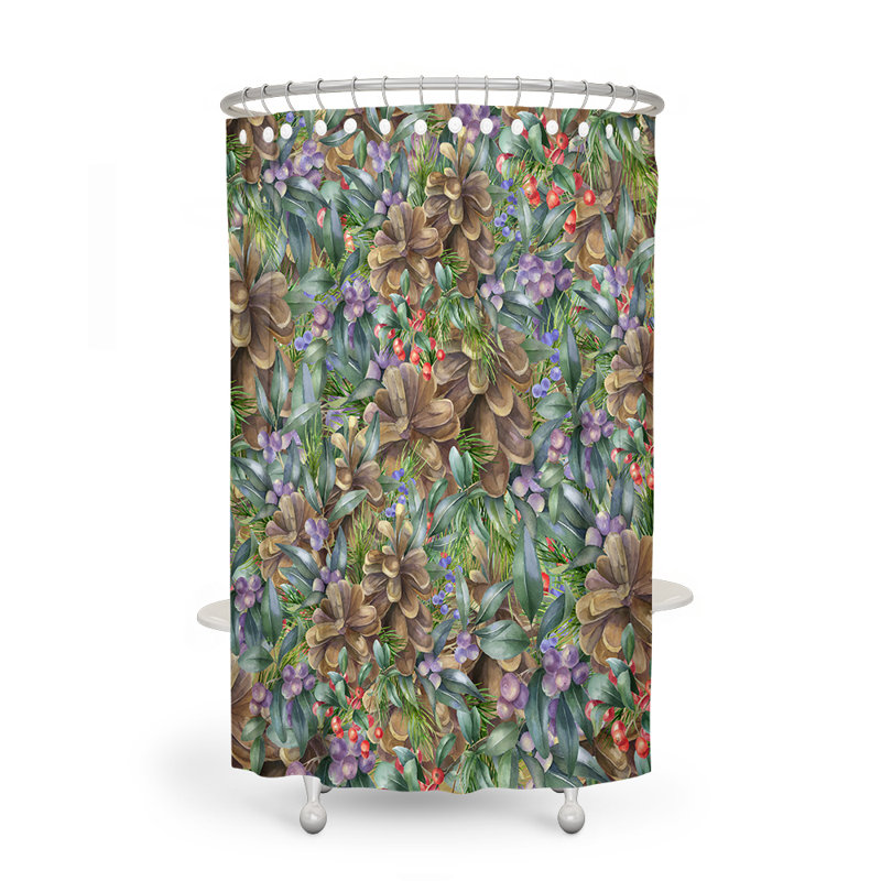 Rideau de douche Floral, H 93 po x l 70 po