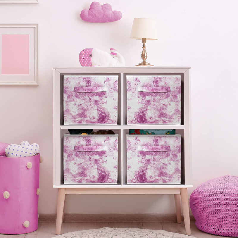 Sorbus Cube Storage Bins Cube, Rose