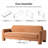 Isai Modern 84" Curved Chenille Sofa-1022560222