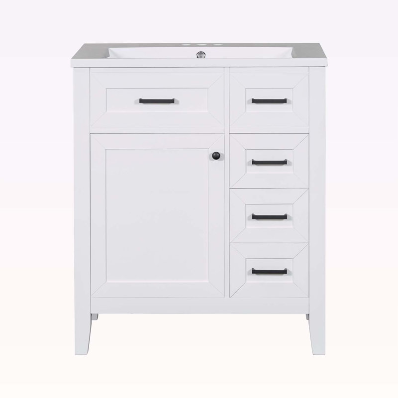 Meuble-lavabo 30 po avec lavabo, Blanc
