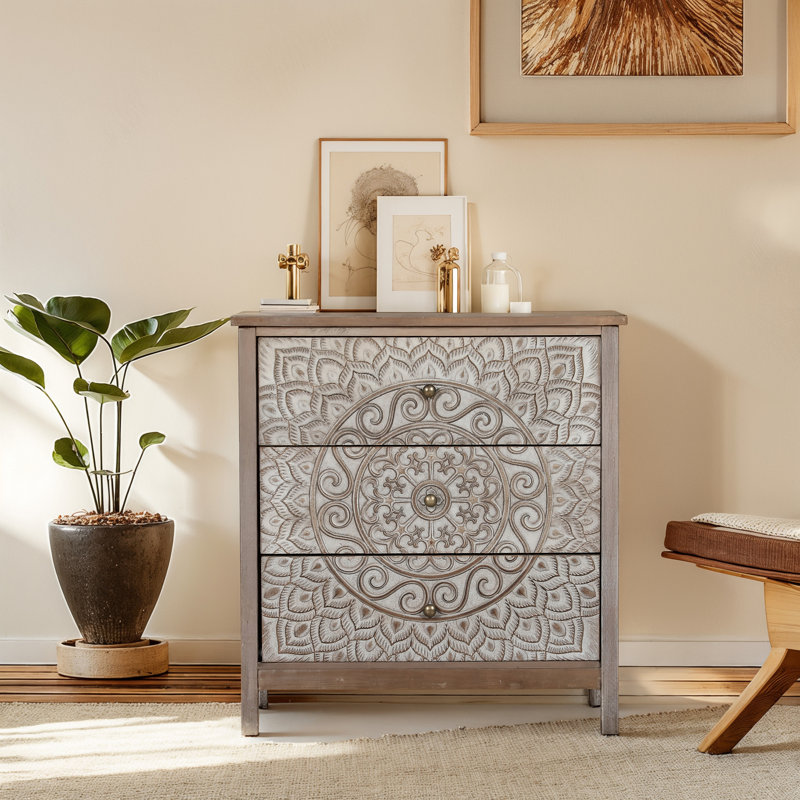 3 - Drawer Rectangle Accent Chest