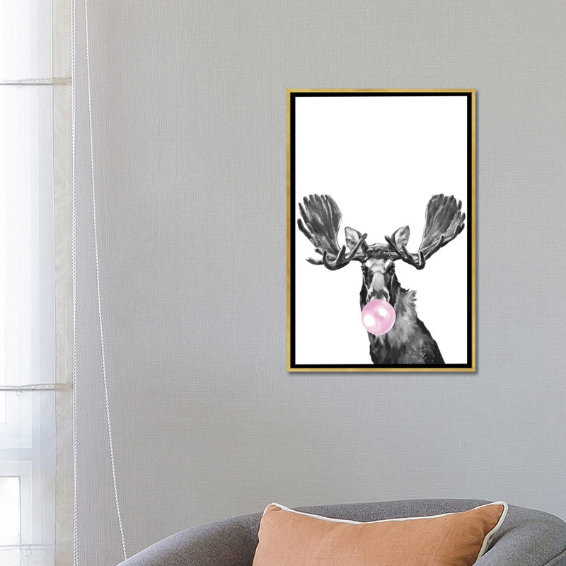 Animals, 26" H x 18" W x 1.5" D, Gold Framed Canvas