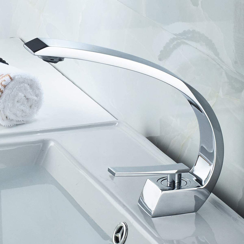 Single-Hole Single-handle Bathroom Faucet, Chrome