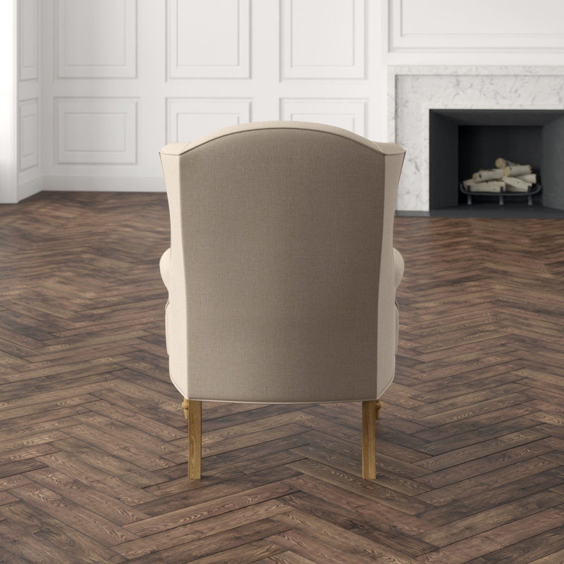 Linen Wingback Chair