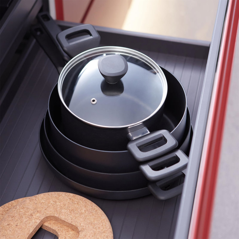 Mandar 10 - Piece Anodized Aluminium Cookware Set