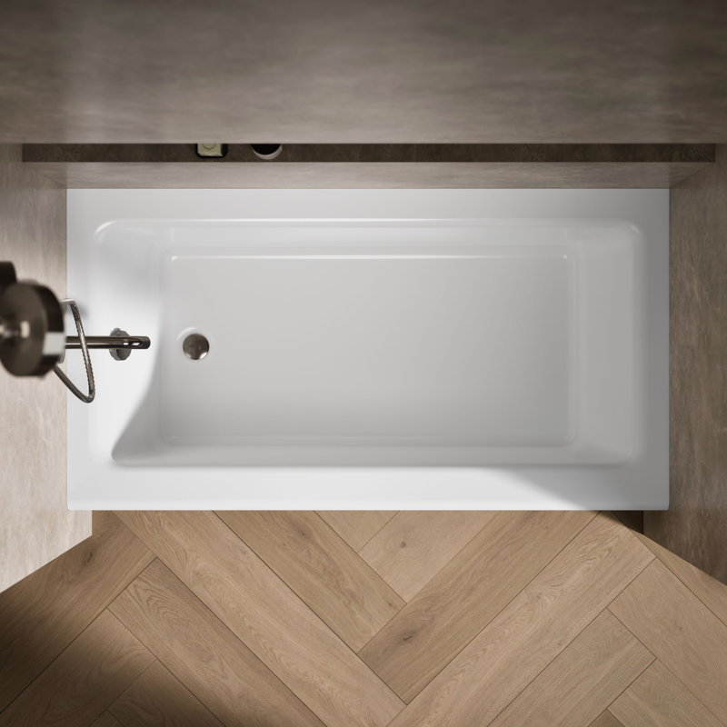 Bellwether® 60" x 32" Soaking Bathtub, White, Left