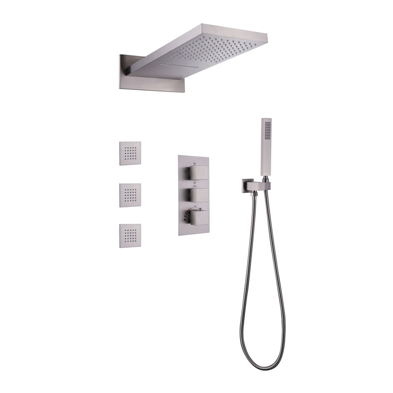 All-In-One Kit with Rough in-Valve, Brushed Nickel