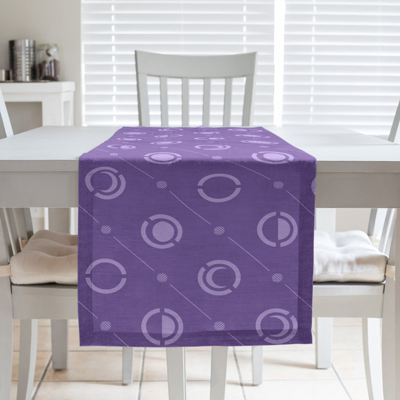 Classic Moon Phases Table Runner, 16" x 72", Dark Purple