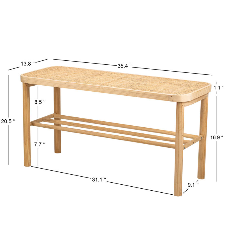 Barnes Rattan Storage Bench