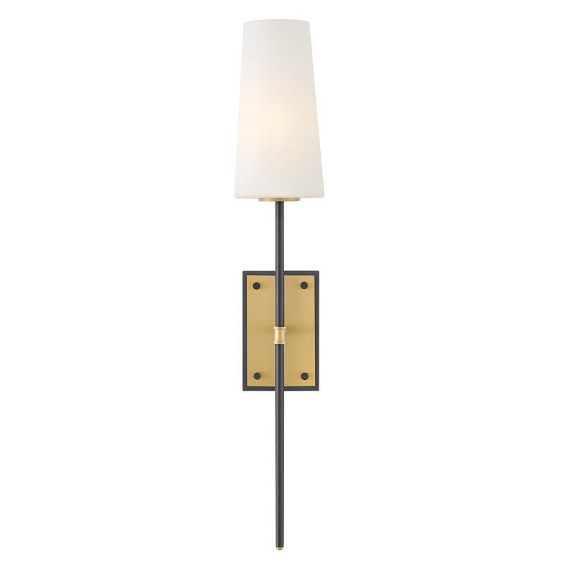 Hinkley Saunders Medium Single Light Sconce, Black