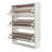 3 Layers Freestanding Entryway Shoe Organizer Storage Cabinet