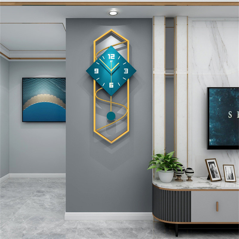 Horloge murale nordique moderne et simple, montre à quartz artistique pour le salon
