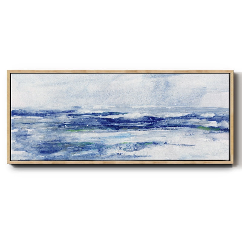 Soft Ocean Waters II- Framed Canvas