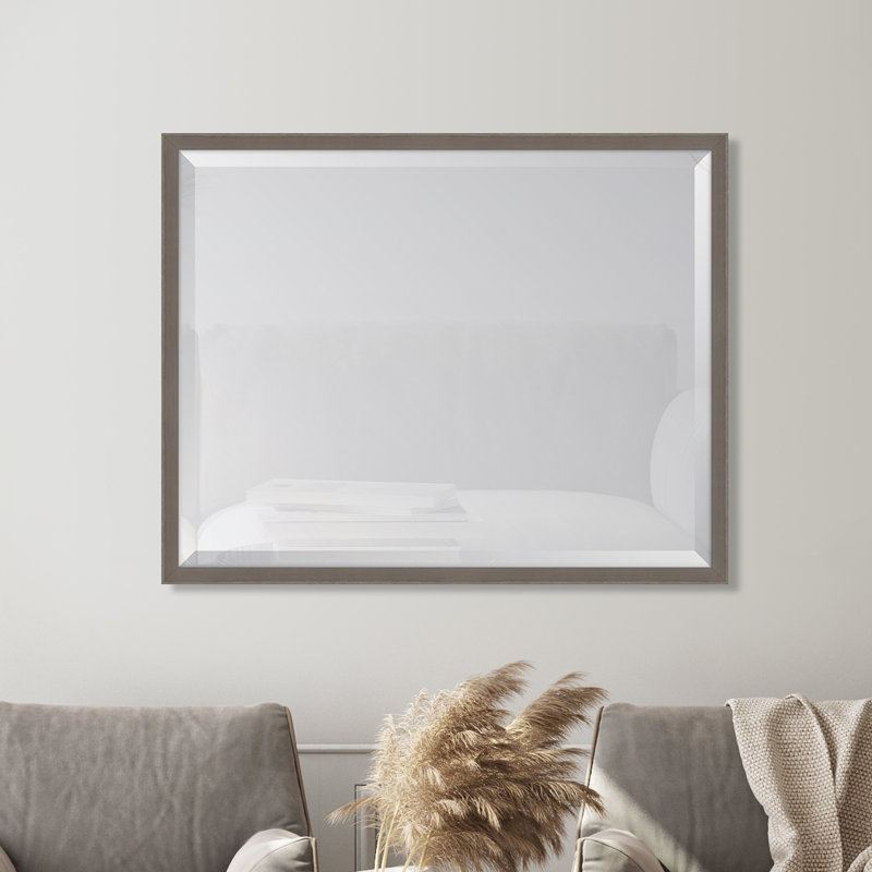 Miroir d'appoint Agapi, 23,75 po x 29,75 po, Chêne gris