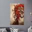 «Elegant Woman with Floral Head», reproduction d'art sur toile par Fox & Bird, 1P BlackFramedCanves