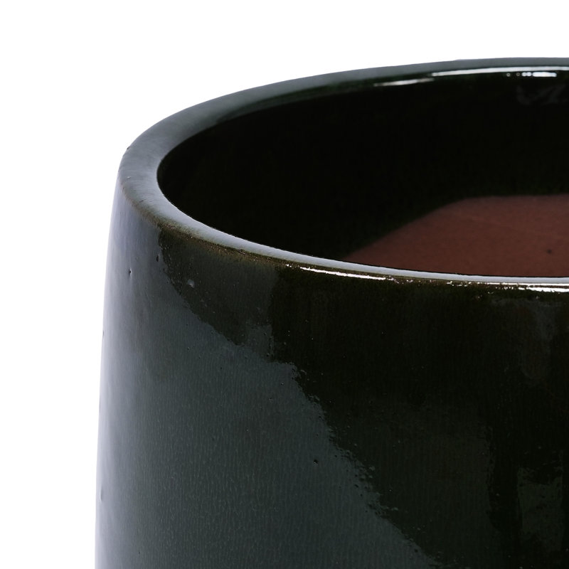 4 Pieces Modern Ceramic Flowerpot In Antique , All - Weather With Built In Drainage For Root Growth, Ideal Windowsills And Gardens, 13.92" L X W 11.93" H, 35.72 Lbs Glossy Finish Piece Planter ,
