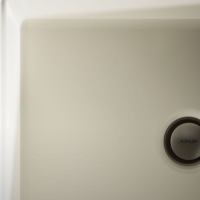 Verticyl 17" Rectangular Under-Mount Bathroom Sink with Overflow Drain, Biscuit