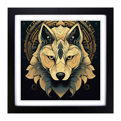 Wolf Art Deco - Framed Print
