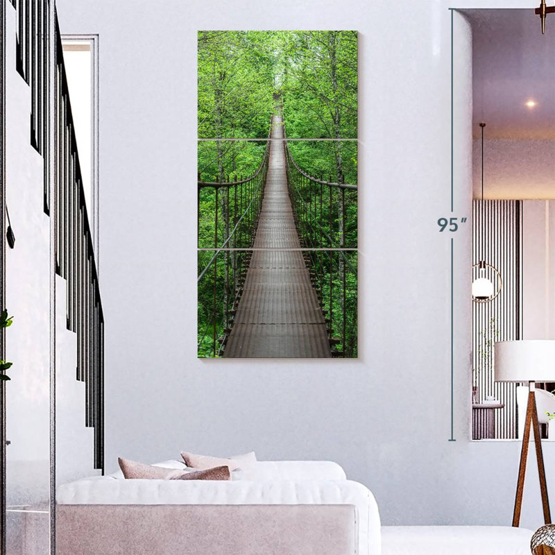 Bridge in Forest, 75" H x 36" W