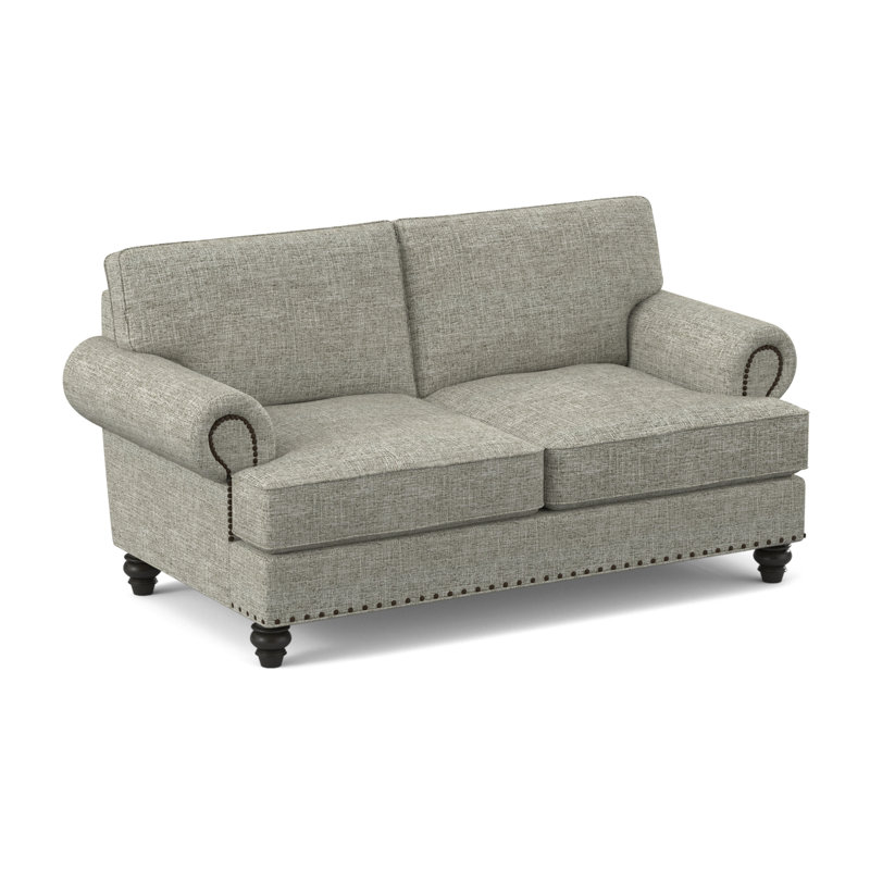 Foxhill 79" Round Arm Sofa with Reversible Cushions, Archetype Quartz