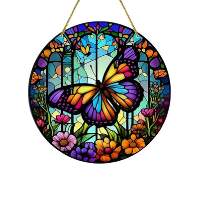 8 X 8inch Butterflys For Window Hanging Windows  Indoor Outdoor For Home Garden Ornaments Sea Beach Decor Gift For Family