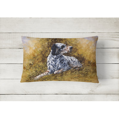  English Setter by Michael Herring Fabric Indoor/Outdoor Throw Pillow