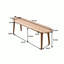 Banc de salle à manger en bois de chêne naturel pour le salon, durable et élégant avec un design demi-rond et des sièges spacieux