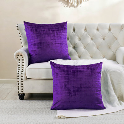 Housse de coussin réversible en velours texturé Euro