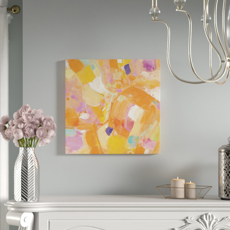 Ebb, reproduction d’art sur toile tendue, H 18 po x l 18 po x P 1,5 po, Toile avec cadre noir, Pas de tapis
