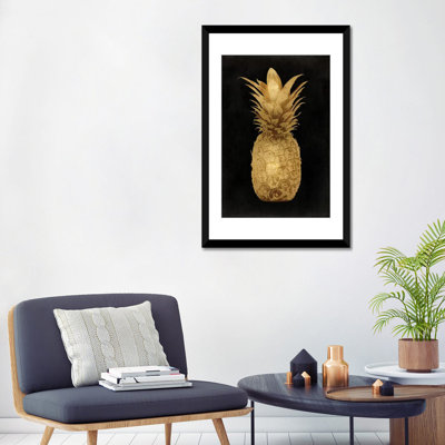 « ananas i », impression sur toile en noir