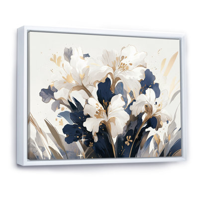 Or doré, impressions d'iris blanc