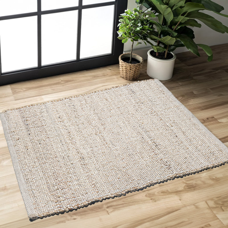 Aleksei Jute Area Rug, Rectangle 2' x 3', Ivory