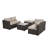 Chilhowie 51.1'' Wide Reversible Metal Patio Sectional with Cushions