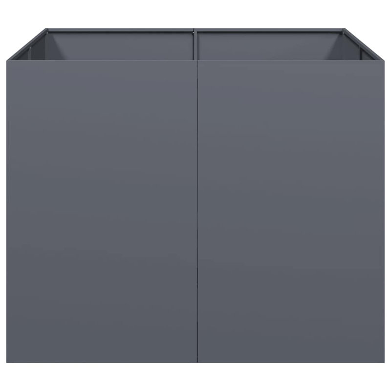 Planter 100X100Cm Steel, 80cm H x 100cm W x 100cm D, Anthracite