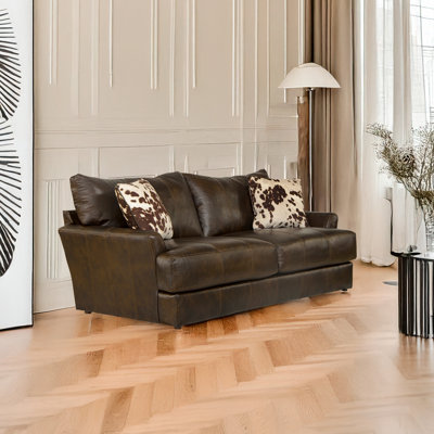  Nokomis 85'' Genuine Leather Sofa