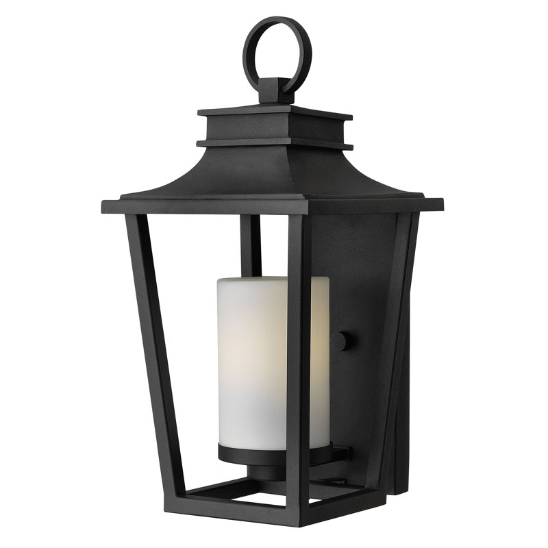 Sullivan Outdoor Wall Lantern, Black, 18.3" H x 9" W x 10" D, Incandescent