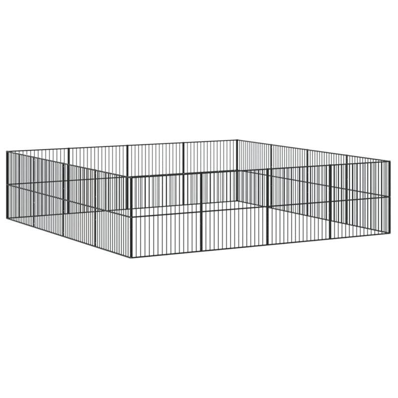 Roff 100cm H Galvanised Steel Exercise Pen, 100cm H x 400cm W x 400cm D
