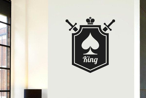 King of Spades Shield Wall Sticker