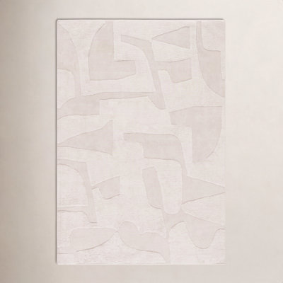 Sarya Ivory Hand-Woven Abstract Rug