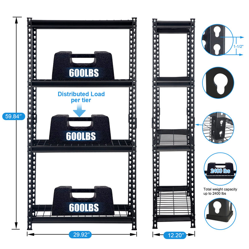 30 " W Steel Adjustable Shelving Unit
