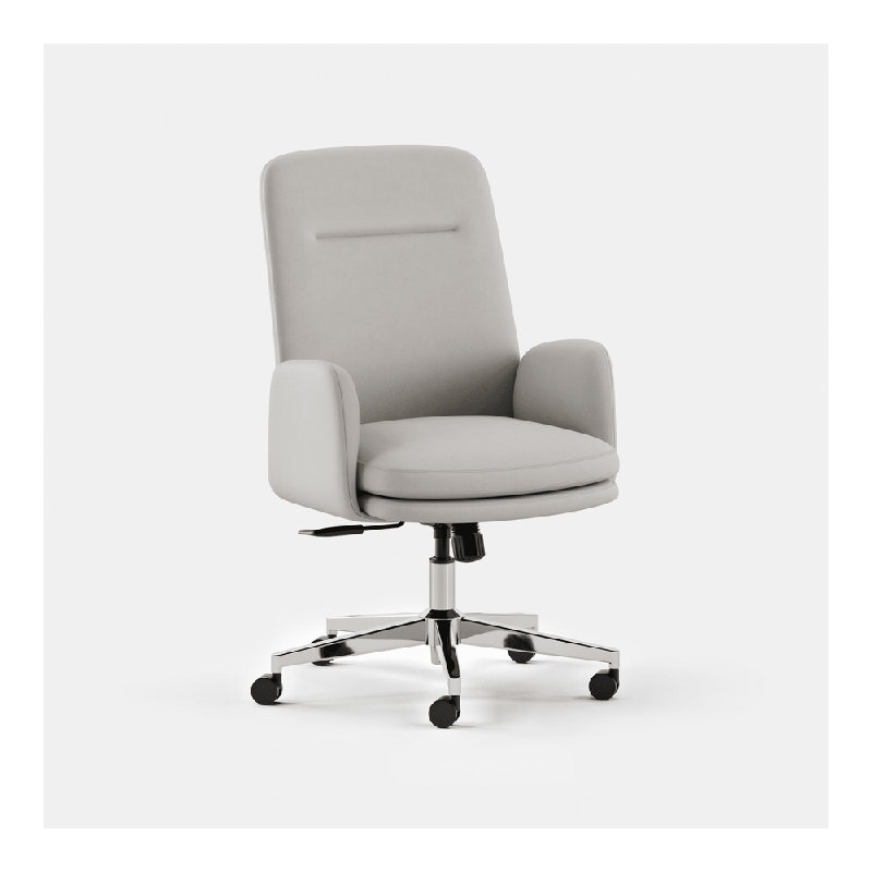 Softside Chair, Limestone, Chrome, 40.5"