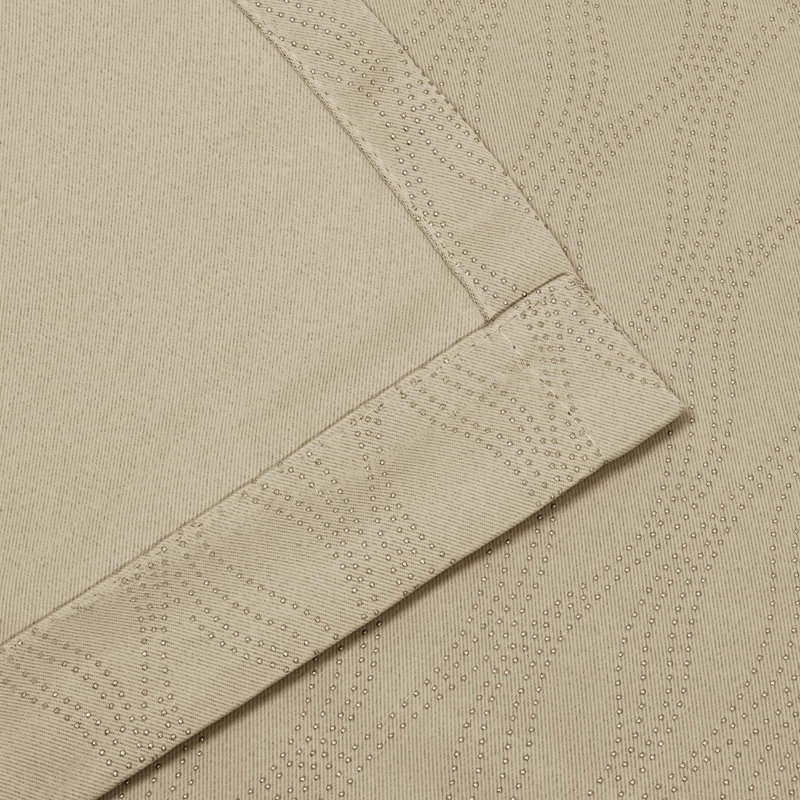 Paire de rideaux obscurcissants en polyester à texture moderne Vedder, l 52 po x L 108 po, Ivoire