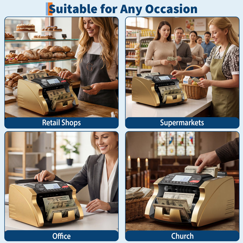 Multi-Currency Bill Counter with Advanced Counterfeit Detection