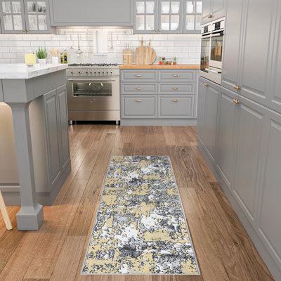 Tapis jaune / gris Clava