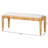 Baxton Studio Neesha Modern Bohemian Natural Brown Rattan And Mahogany Wood Bench