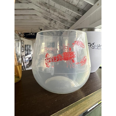 FishAye Silli Wine Glass – Nautical Coastal Drinkware Glass