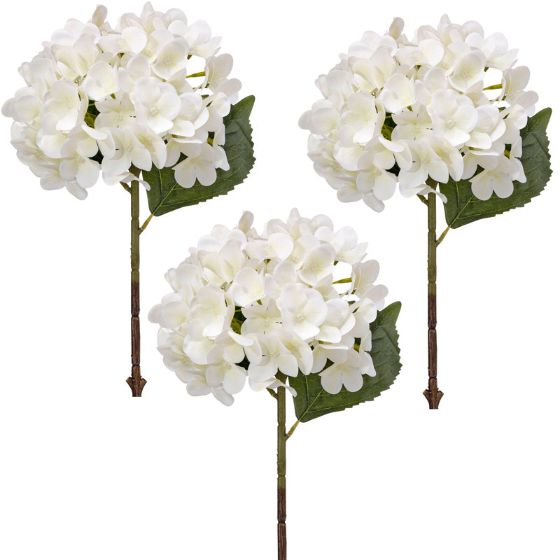 Tige d'hortensia 19 "PE, Blanc