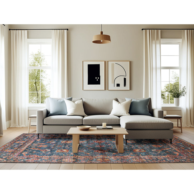 Oriental Indoor Rug, Rectangle 6' x 9'